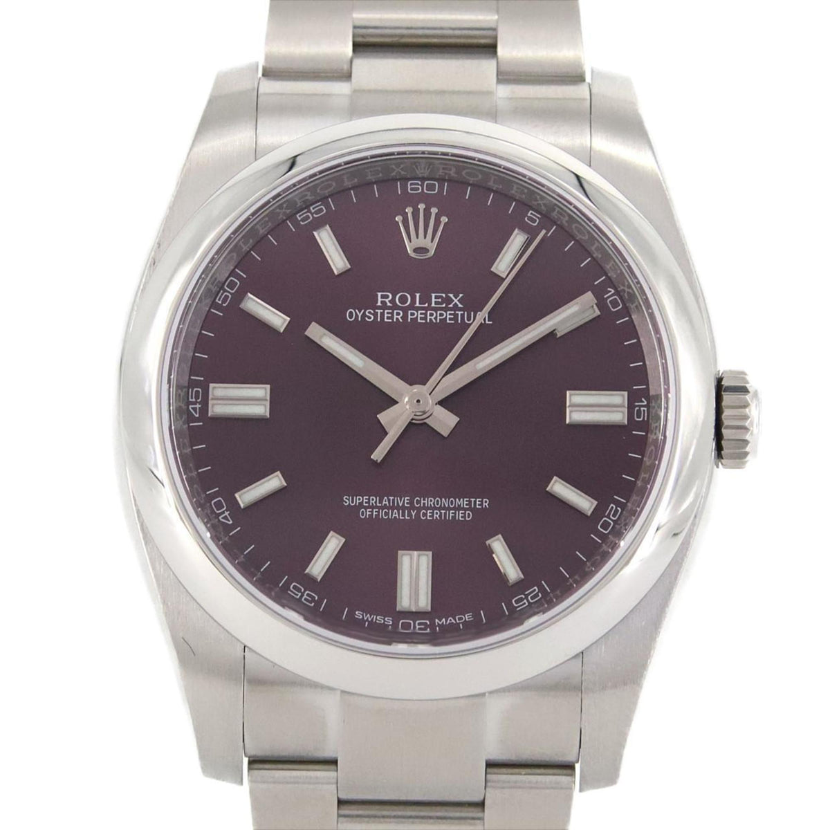 Pre-Owned Rolex Oyster Perpetual 116000 SS Wristwatch Automatic Random Number