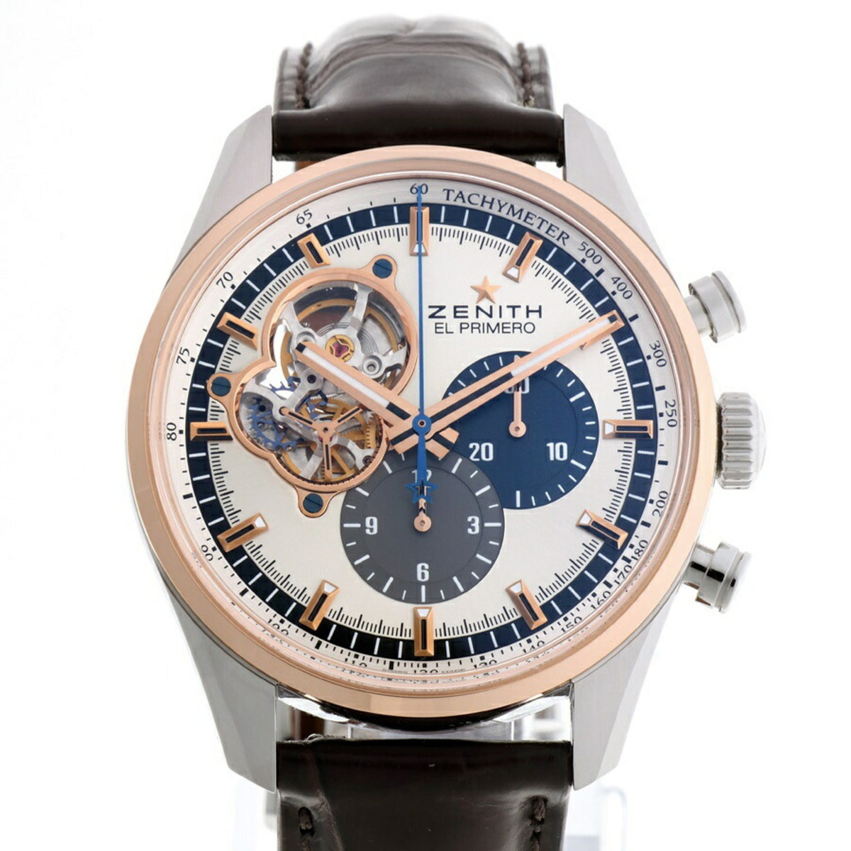 Pre-Owned Zenith El Primero Chronomaster 51.2080.4061 Silver Black Automatic Watch A-158696