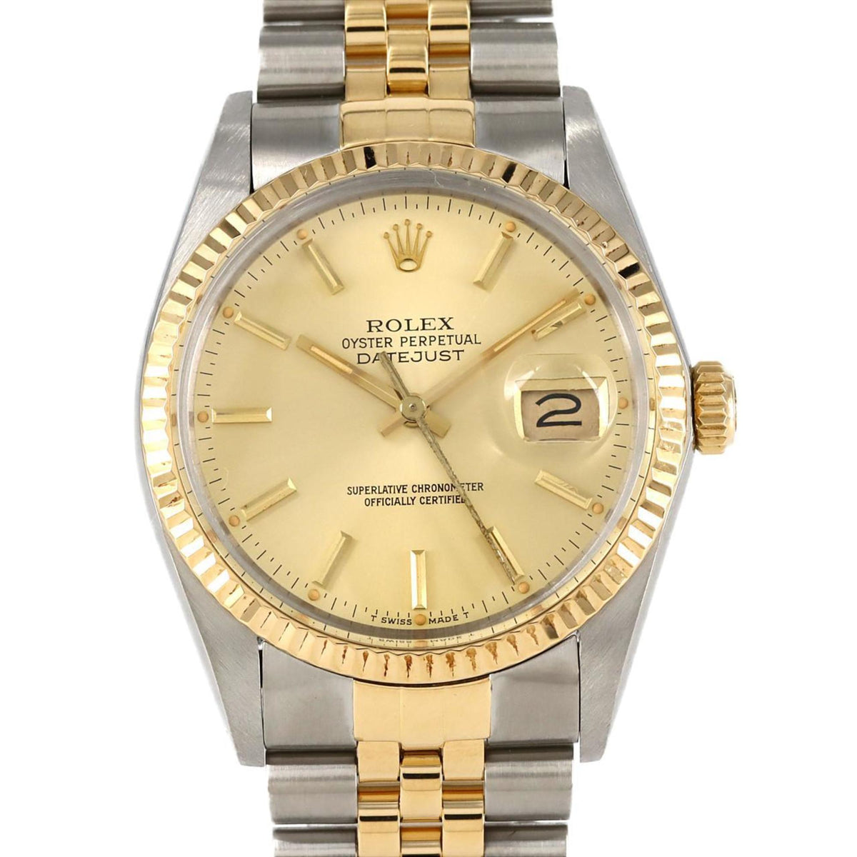 Pre-Owned Rolex Datejust 16013 SSxYG Automatic Watch