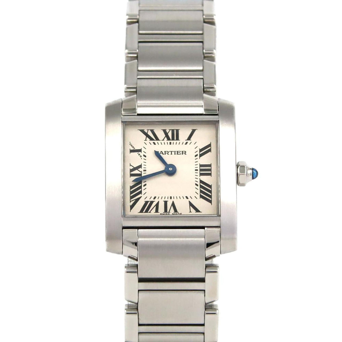 Pre-Owned Cartier Tank Fran?aise SM W51008Q3 Stainless Steel Quartz Watch