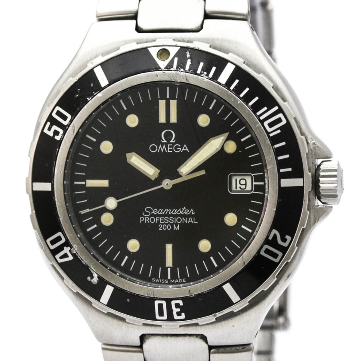 Pre-Owned OMEGA Seamaster Professional 200M Large Size Steel Mens Watch Polished