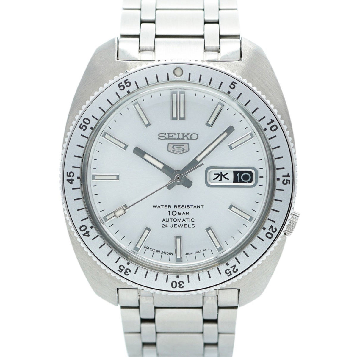 Pre-Owned Seiko 5 Sports 4R36-17S0 Silver Dial Men's Watch