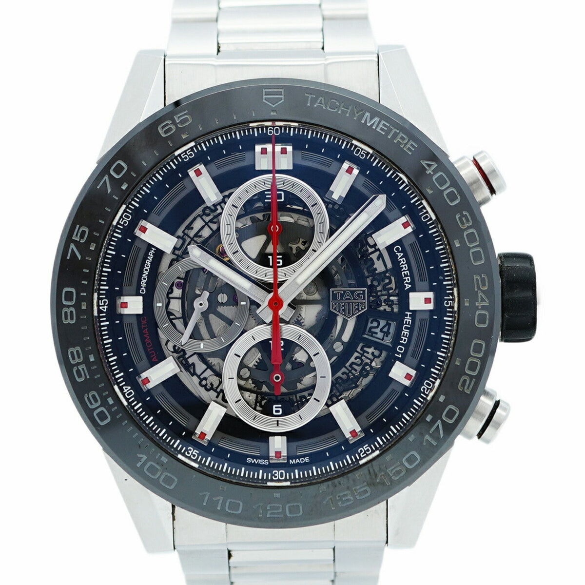 Pre-Owned TAG Heuer Carrera CAR2A1W-0 Skeleton Dial Men's Watch