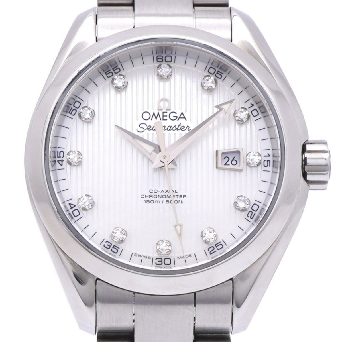 Montre automatique Omega Seamaster Aqua Terra 12P Diamond Co-Axial 231.10.34.20.55.001 d'occasion, coque blanche 0967.