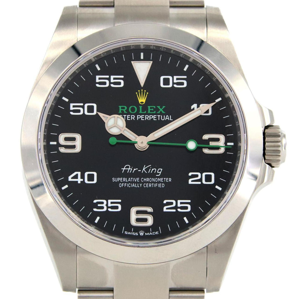 Pre-Owned Rolex Air-King 126900 Stainless Steel Automatic Watch, Random Number