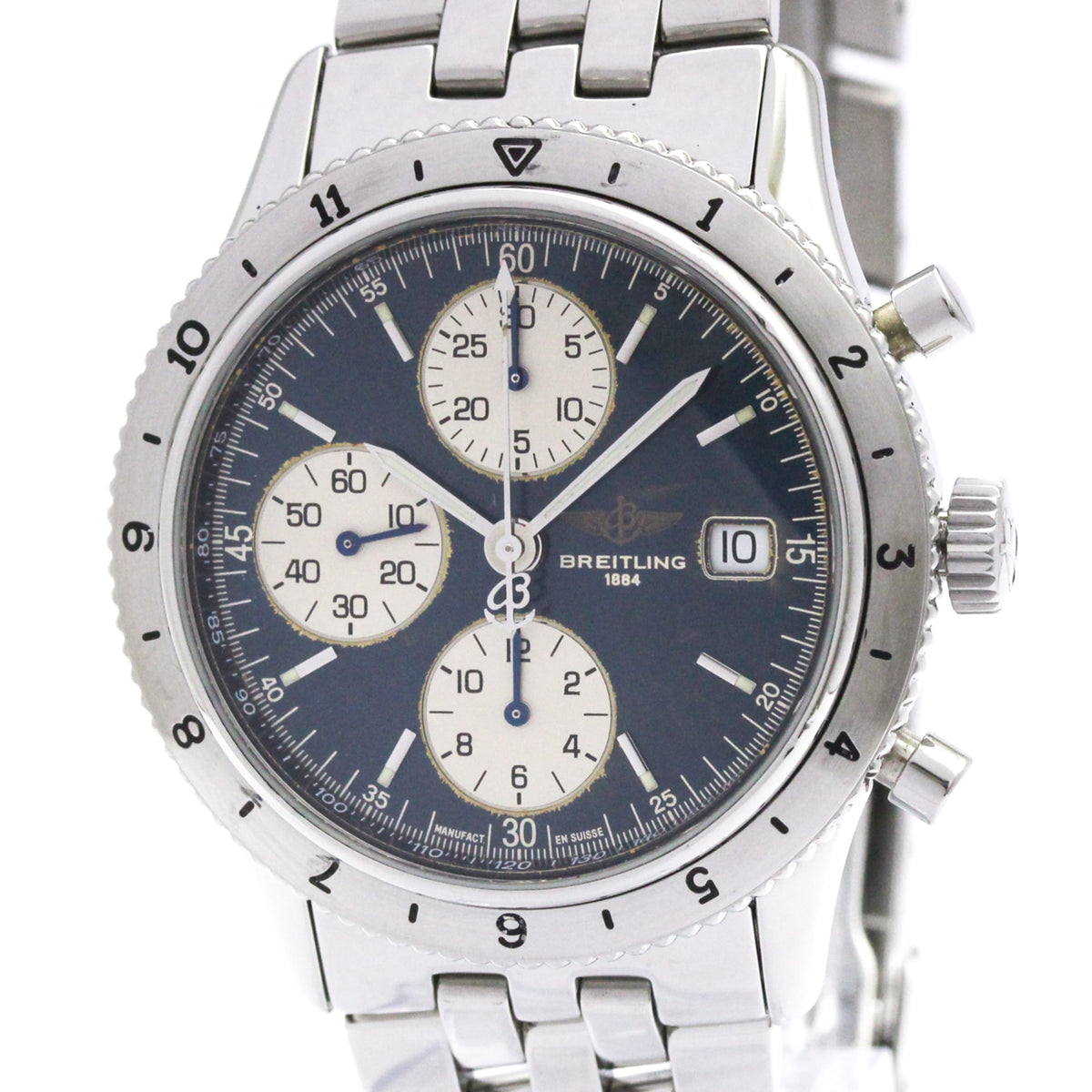 Pre-Owned BREITLING Navitimer Aviastar Steel Automatic Watch A13023 Polished
