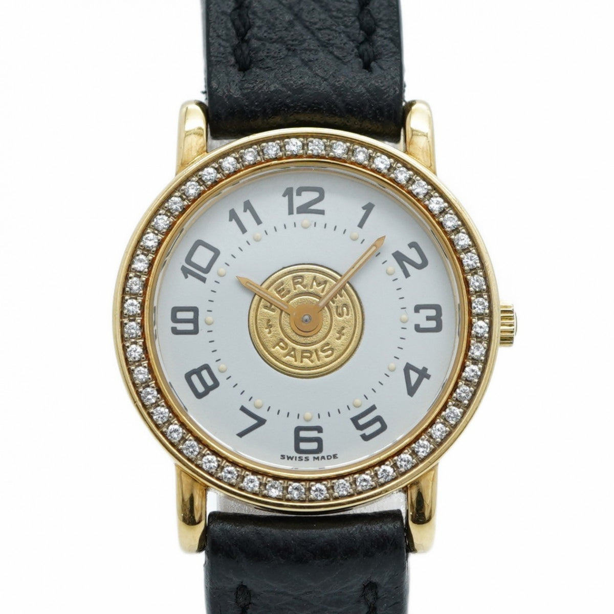 Pre-Owned Herm?s Serie SE1.286 White Dial Women's Watch