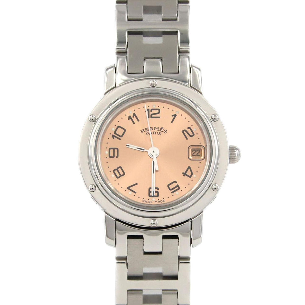 Pre-Owned Herm?s Clipper CL4.210 Stainless Steel Quartz Watch