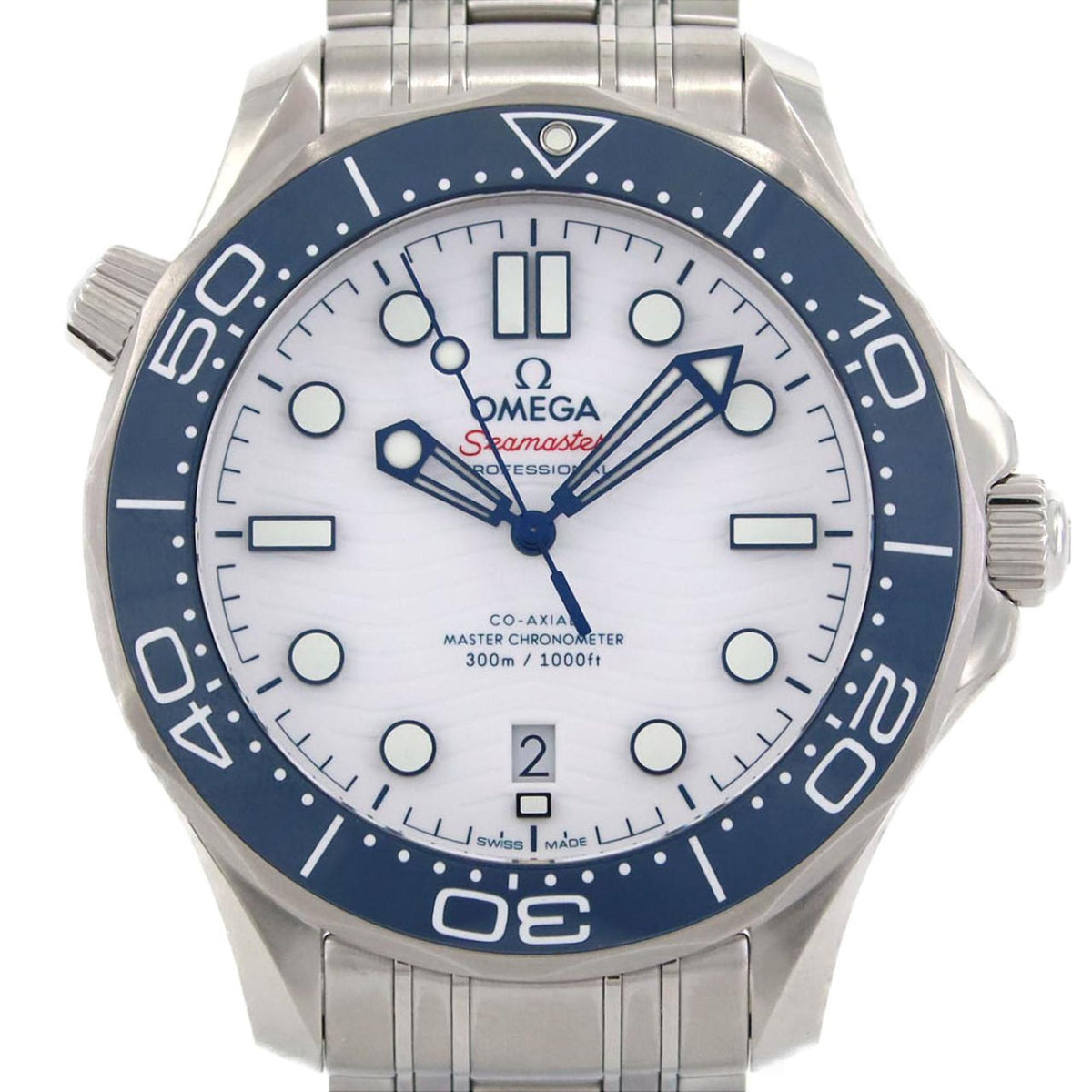 Pre-Owned Omega Seamaster Diver 300M, Tokyo 2020 Olympic Games, 522.30.42.20.04.001, Stainless Steel, Automatic Watch