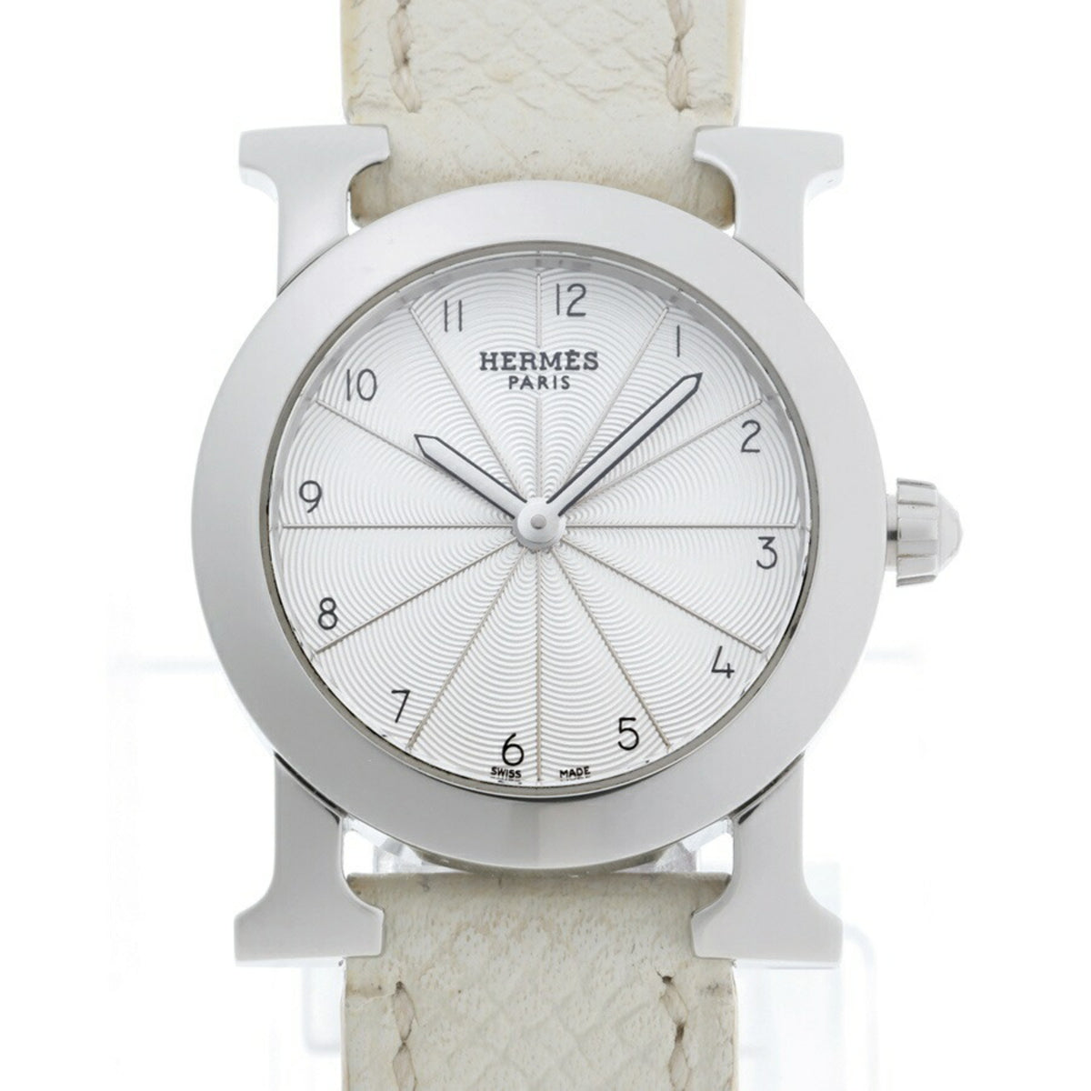Pre-Owned Hermes H-Watch Ronde HR1.210 White Quartz Wristwatch