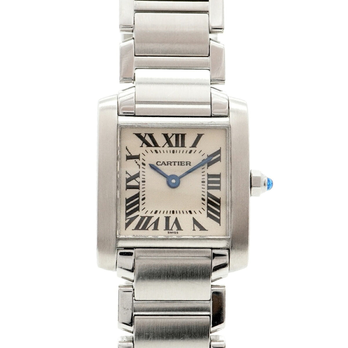 Pre-Owned Cartier Tank Fran?aise SM W51008Q3 Ivory Dial Women's Watch