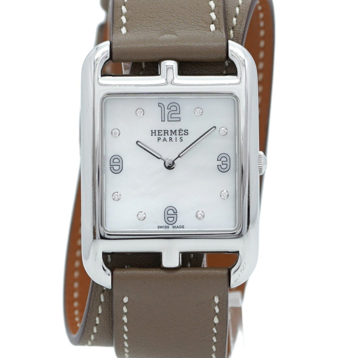 Pre-Owned Herm?s Cape Cod CC3.710 White Dial Women's Watch