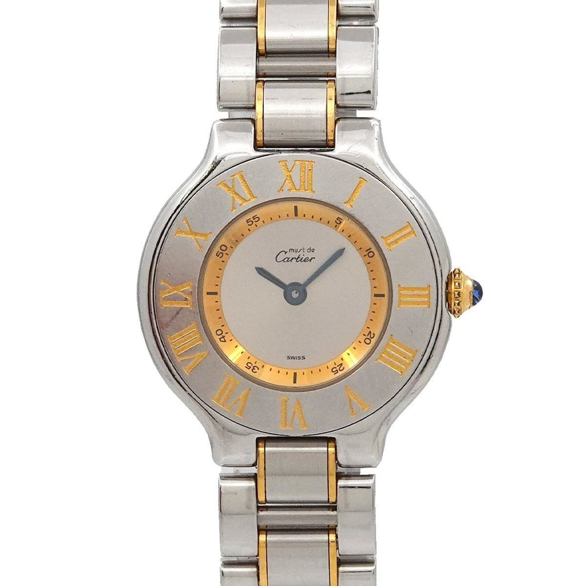 Pre-Owned Cartier Must 21 Vantianne Two-tone Watch W10073R6 Women's Silver Quartz