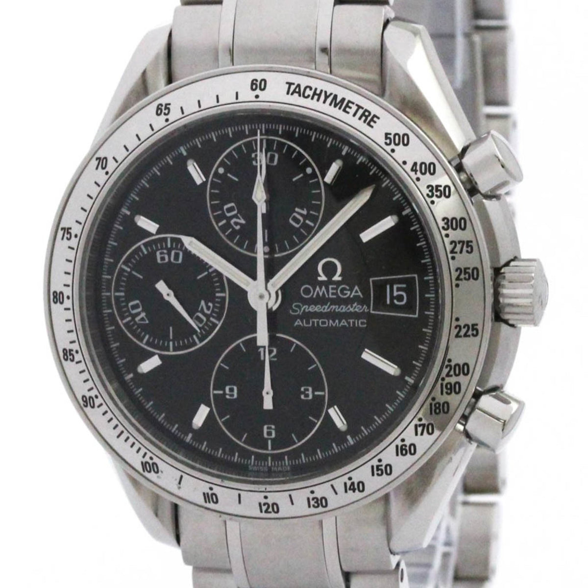 Pre-Owned OMEGA Speedmaster Date Steel Automatic Mens Watch 3513.50 Polished