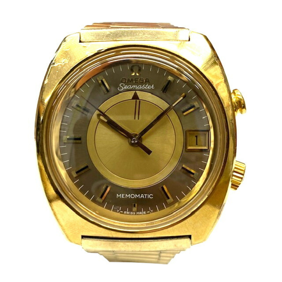 Pre-Owned OMEGA Seamaster Memomatic SS Gold Plated Automatic Winding 166.072