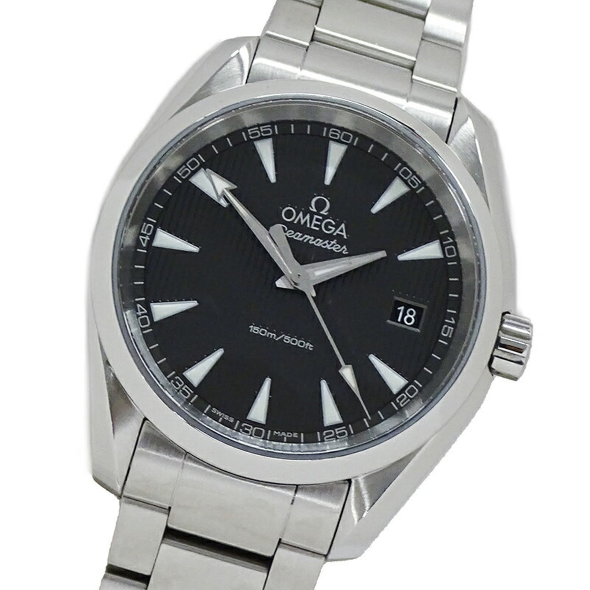 Pre-Owned OMEGA Seamaster Aqua Terra 231.10.39.60.06.001 Men's Watch Date 150m Quartz Stainless Steel SS Silver Grey Polished