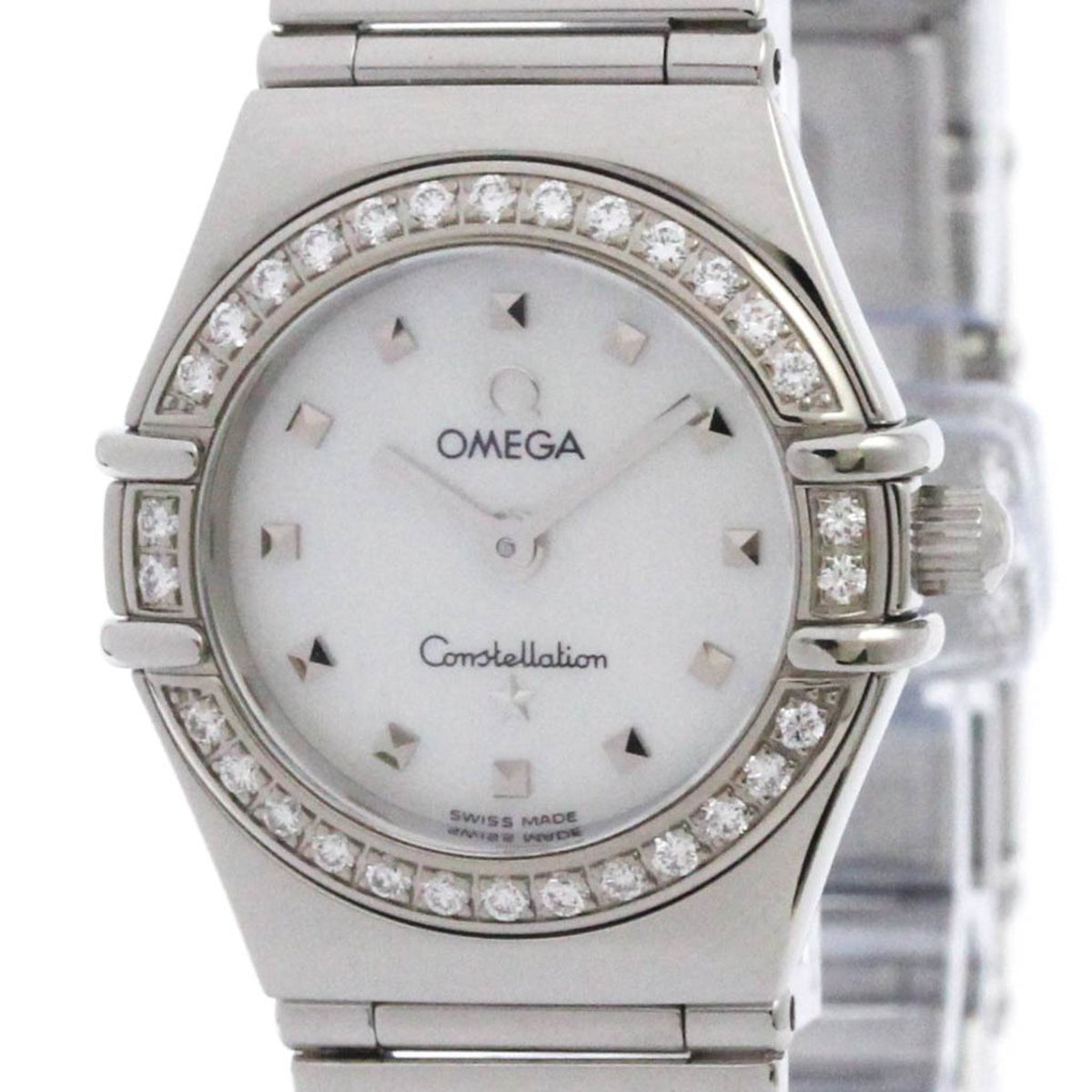 Pre-Owned OMEGA Constellation My Choice Diamond MOP Dial Watch 1465.71 Polished