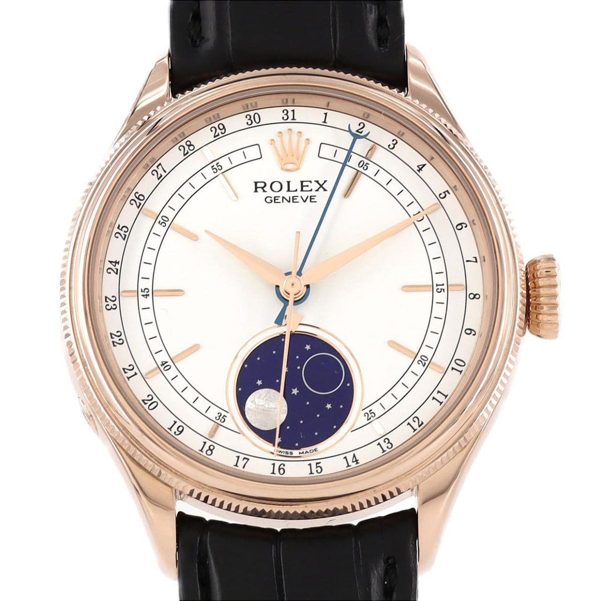 Pre-Owned Rolex Cellini Moonphase 50535 PG/RG Automatic Watch, Random Number