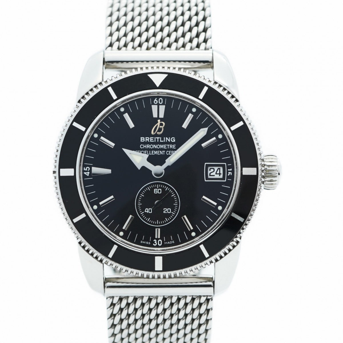 Pre-Owned Breitling Superocean Heritage A37320 Black Dial Men's Watch