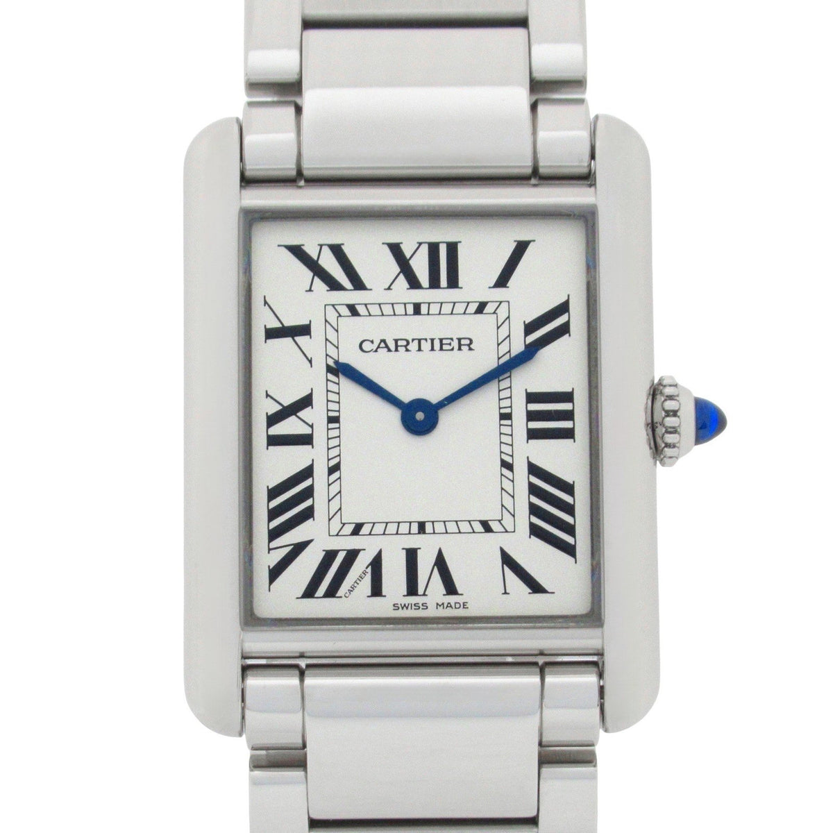 Gebrauchte CARTIER Tank Must LM Armbanduhr Edelstahl Herren Silber WSTA0052 