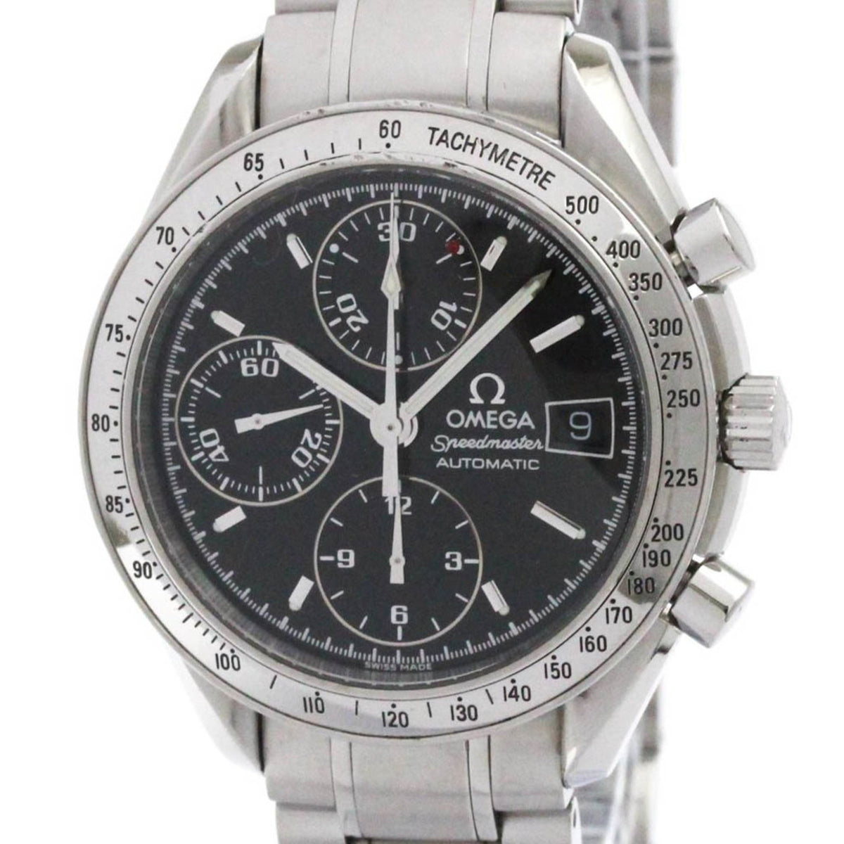 Pre-Owned OMEGA Speedmaster Date Steel Automatic Mens Watch 3513.50 Polished