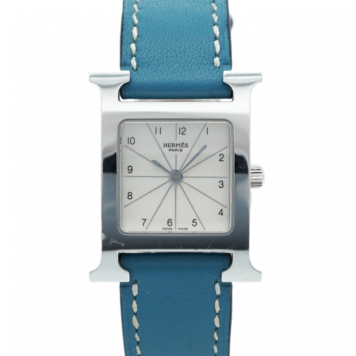 Pre-Owned Herm?s H Watch HH1.210 Ivory Dial Women's