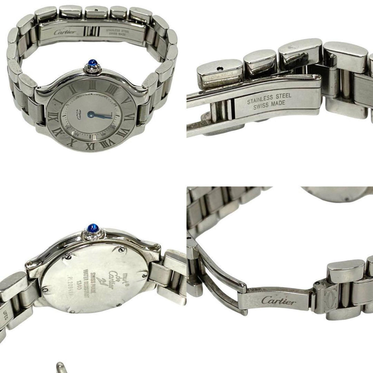 Pre-Owned CARTIER Must 21 Logo Engraved Stainless Steel Quartz Wristwatch, Silver, Women's, 33065