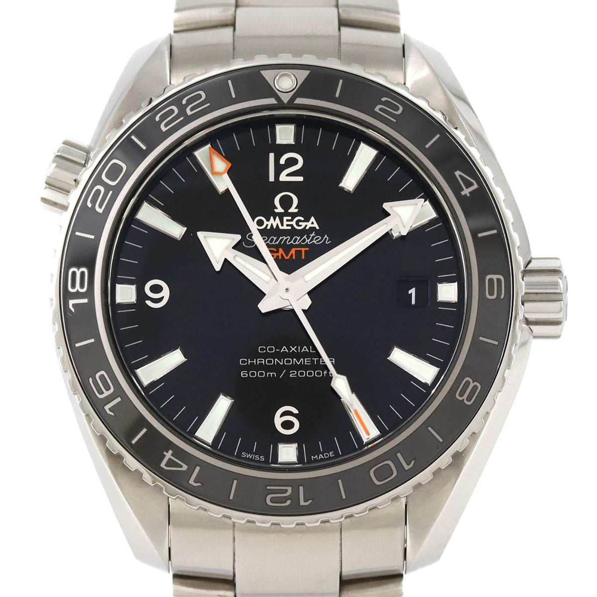 Pre-Owned Omega Seamaster Planet Ocean GMT 232.30.44.22.01.001 Stainless Steel Automatic Watch