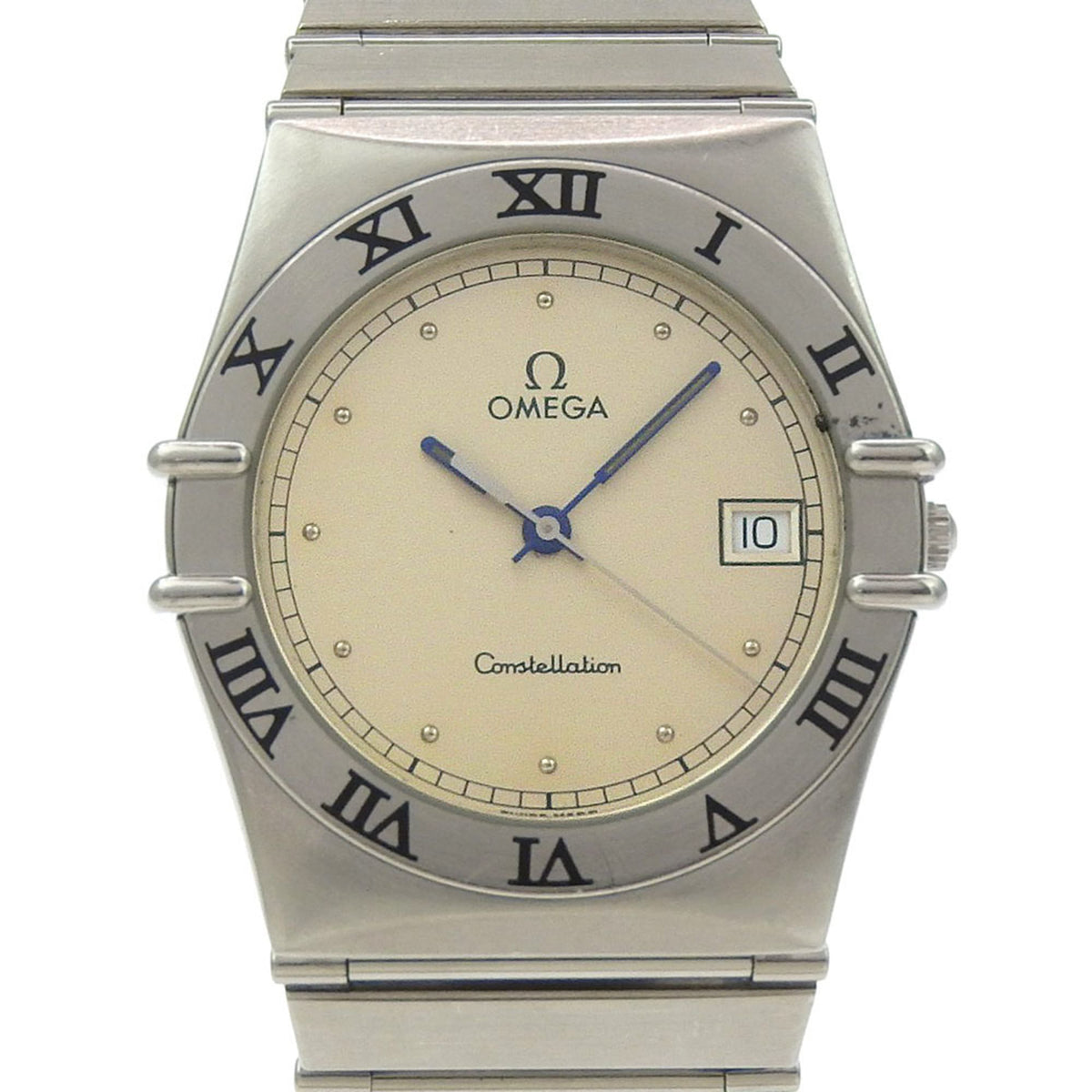 Pre-Owned OMEGA Constellation Men's Watch, Stainless Steel, Silver Quartz Movement, Analog Display, Dial
