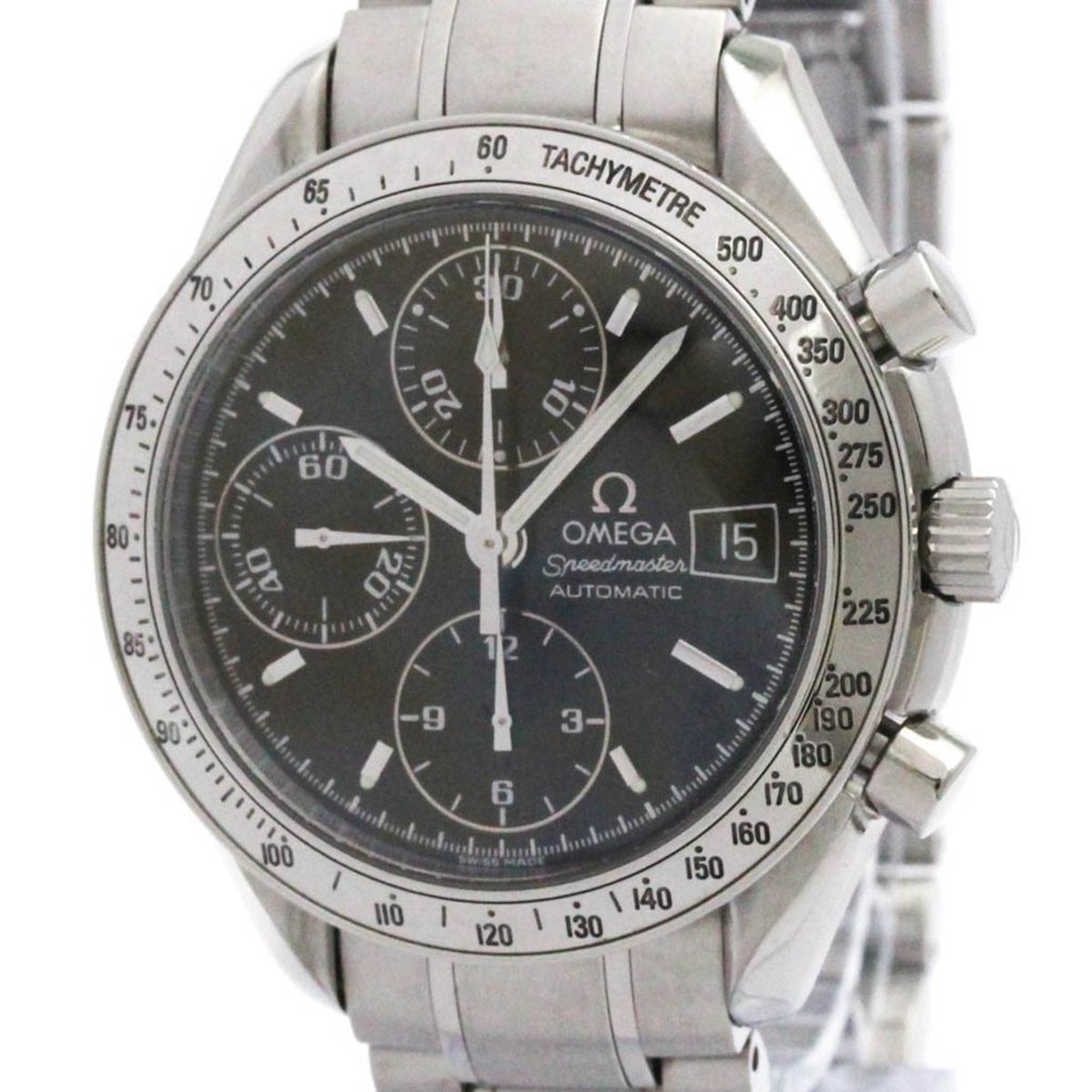 Pre-Owned OMEGA Speedmaster Date Steel Automatic Mens Watch 3513.50 Polished
