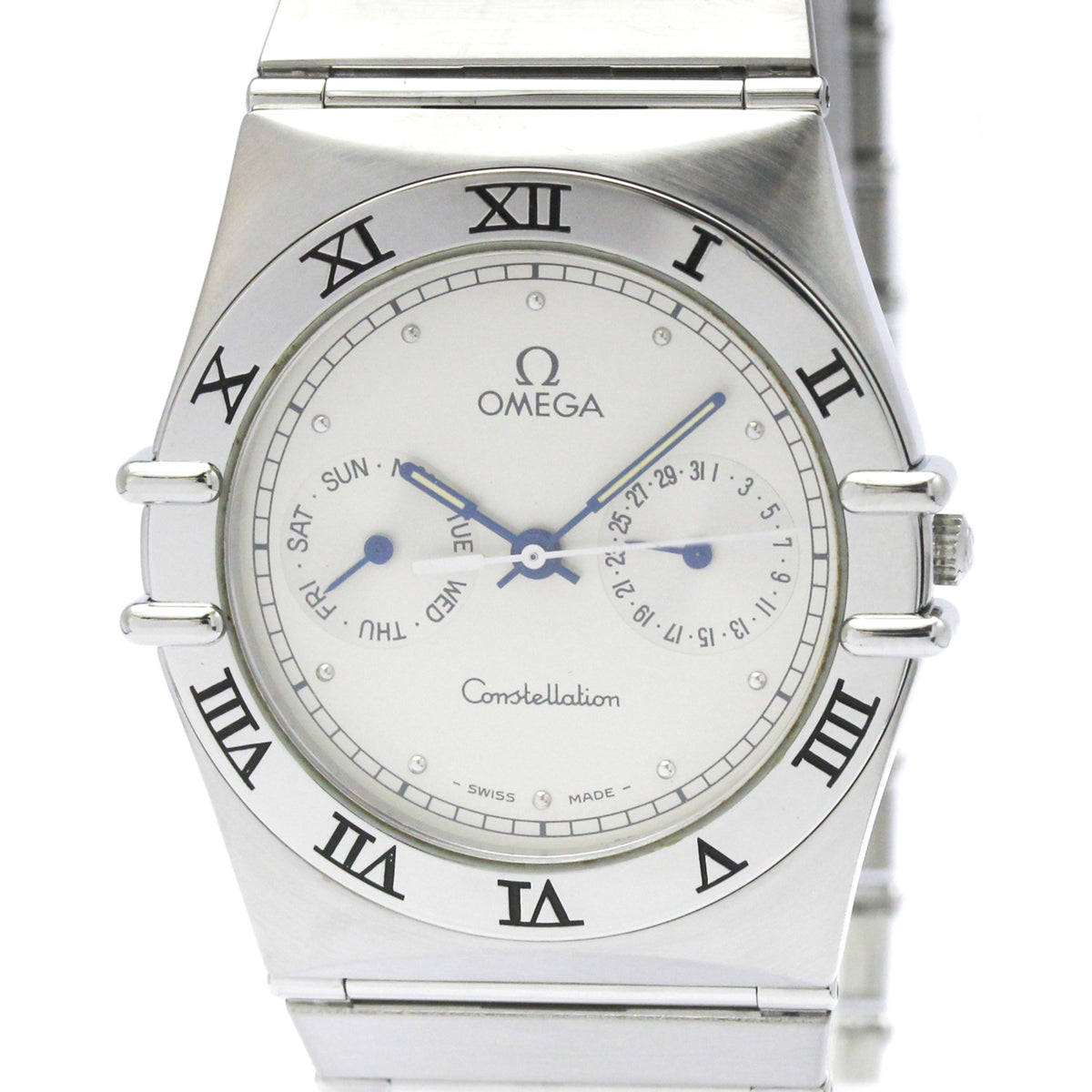 Pre-Owned OMEGA Constellation Stainless Steel Quartz Mens Watch 396.1070 Polished
