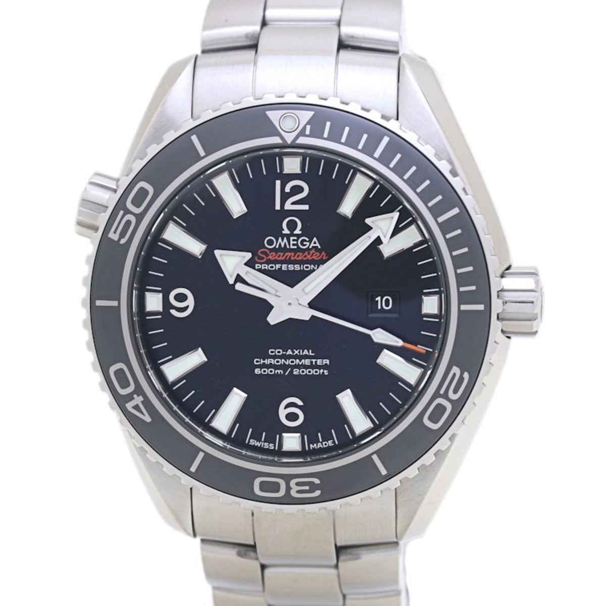 Pre-Owned OMEGA Seamaster Planet Ocean 232.30.38.20.01.001 Date Stainless Steel Boys' Watch 40012