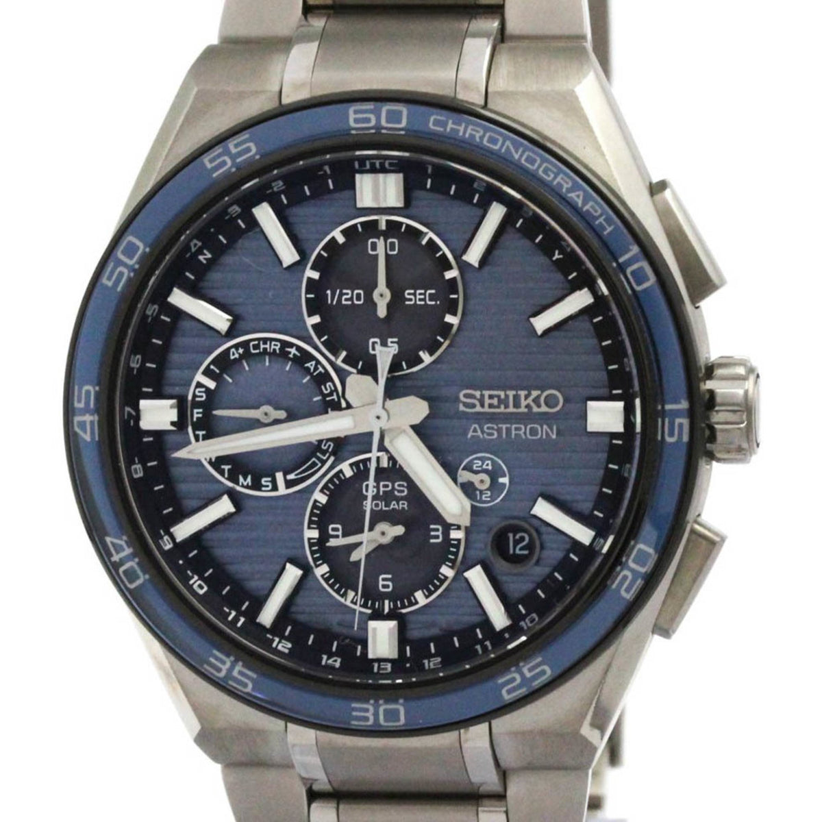 Pre-Owned SEIKO Astron Titanium Solar Mens Watch SBXC175(5X83-0AP0)
