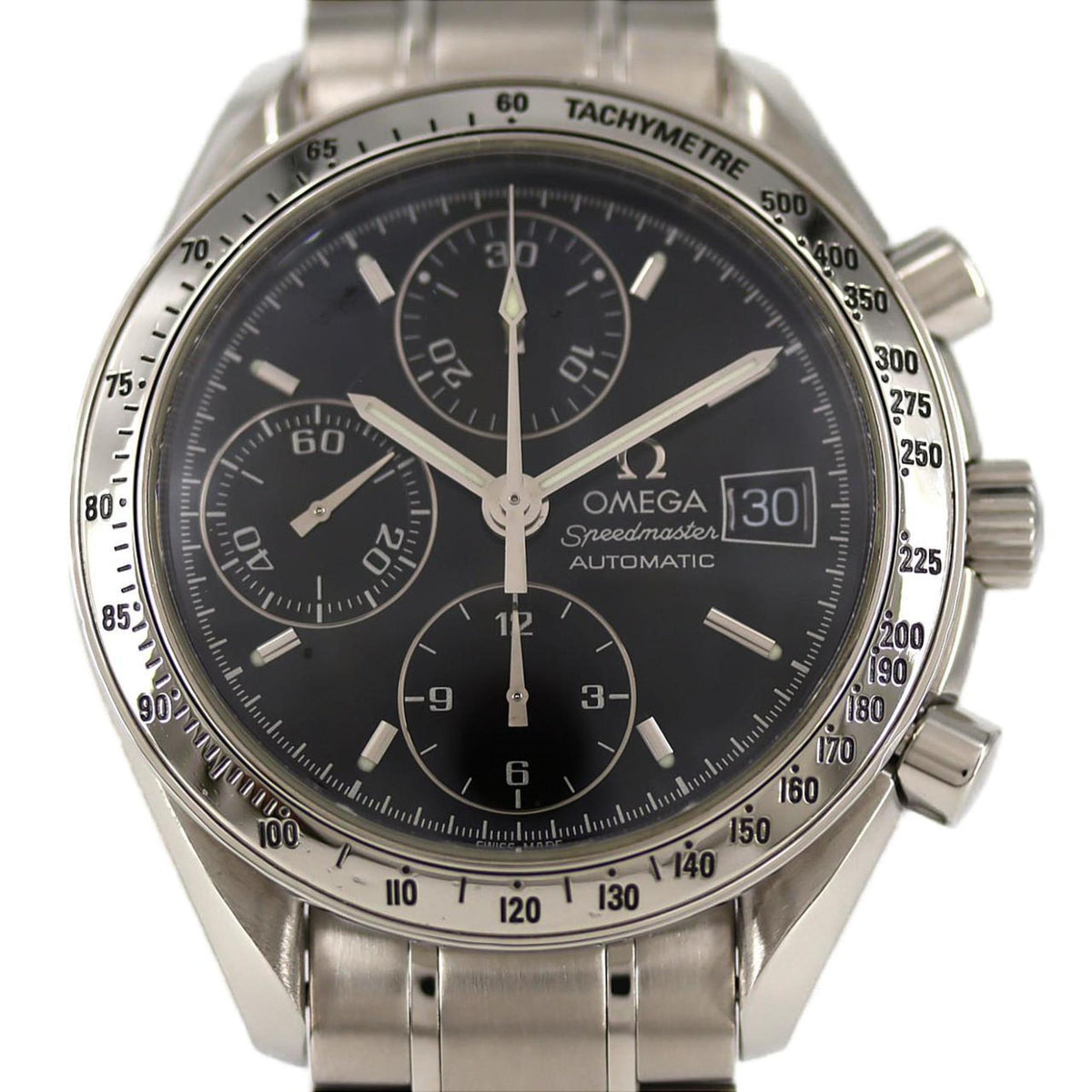 Pre-Owned Omega Speedmaster Date 3513.50 Stainless Steel Automatic Watch