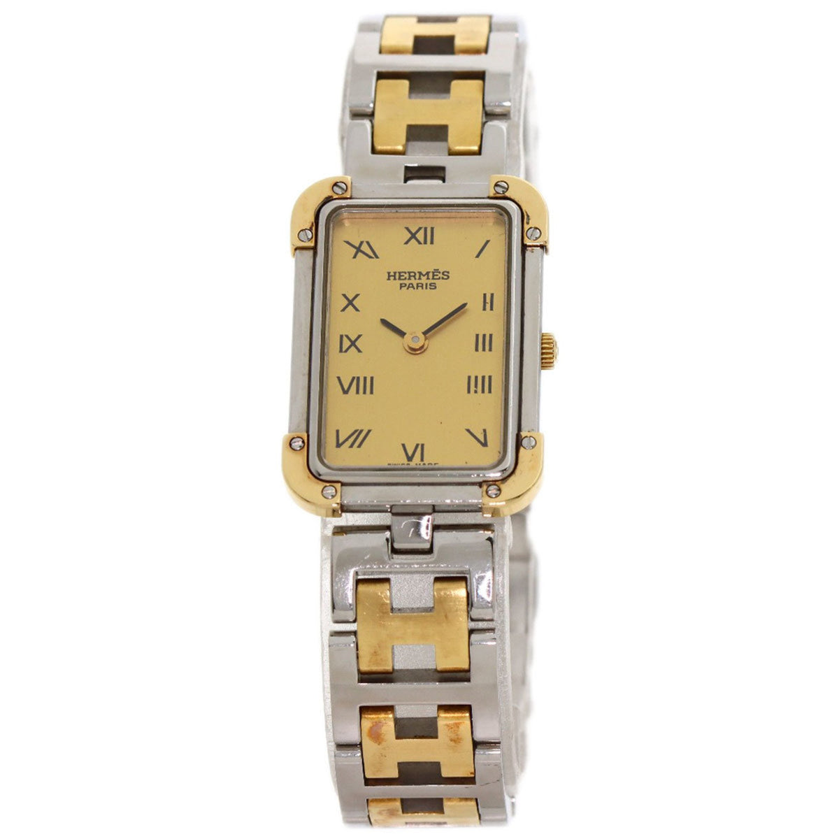 Montre Hermes CR1.220 Cloajour d'occasion en acier inoxydable SSxGP pour femme HERMES 