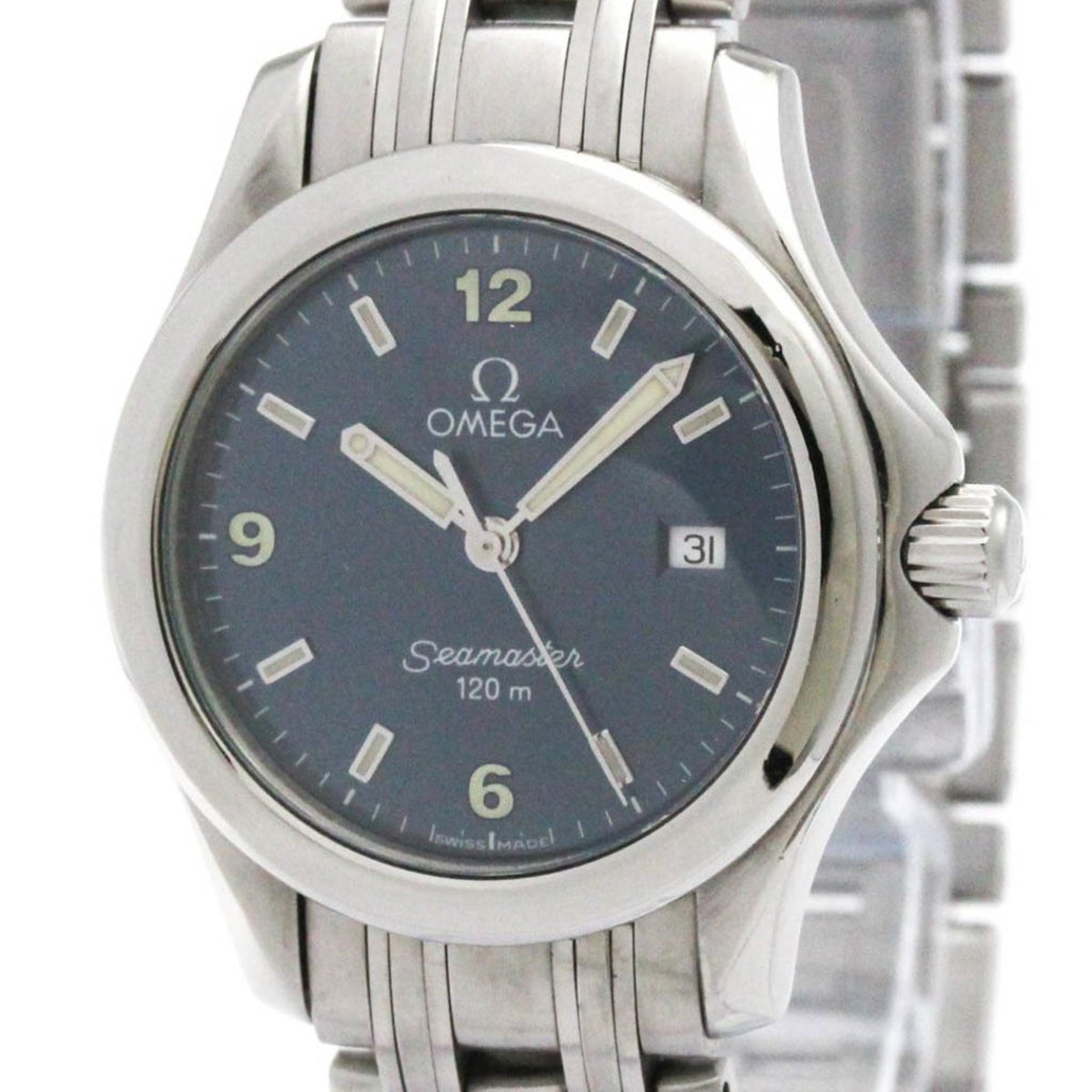 Pre-Owned OMEGA Seamaster 120M Steel Quartz Ladies Watch 2571.83 Polished