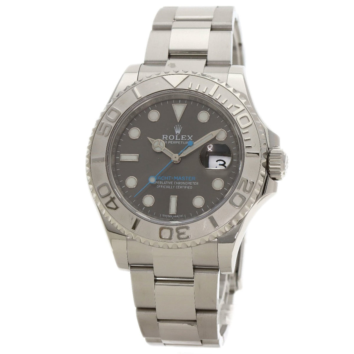 Pre-Owned Rolex 116622 Yacht-Master Dark Rhodium Watch in Stainless Steel/SS/PT Men's