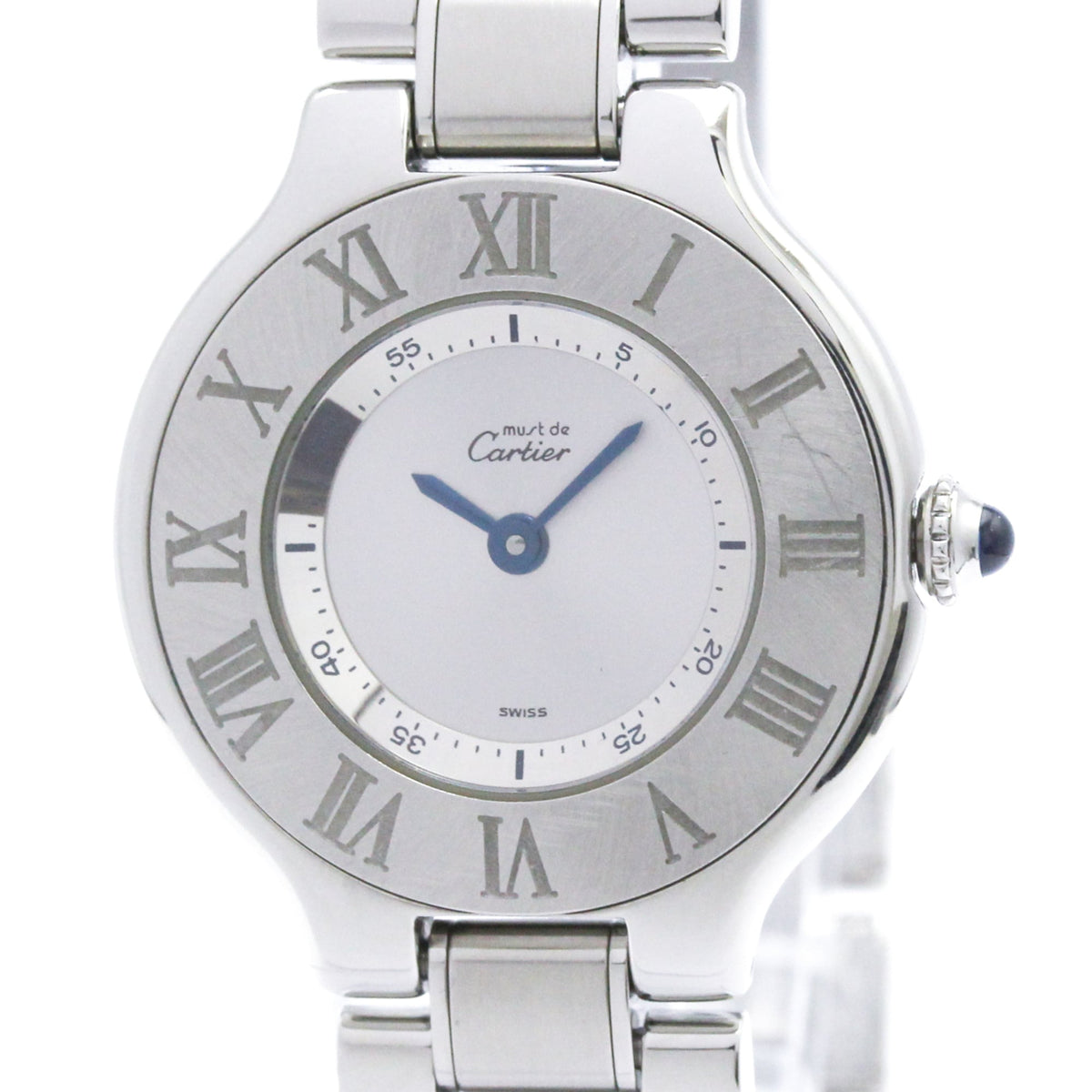 Pre-Owned CARTIER Must 21 Stainless Steel Quartz Ladies Watch W10109T2 Polished