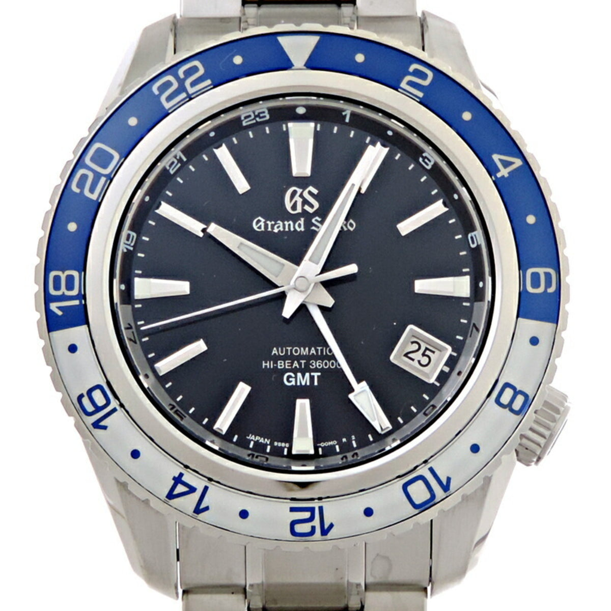 Montre mécanique d'occasion Seiko Grand Sports Collection Hi-Beat GMT pour homme SBGJ237 (9S86-00K0) 