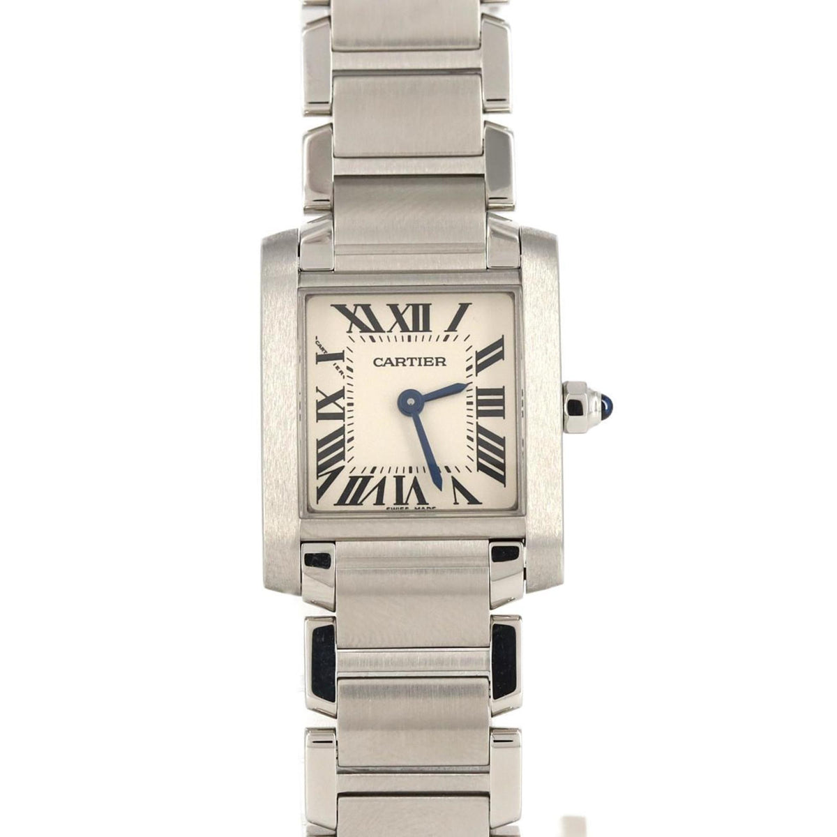 Gebrauchte Cartier Tank Francaise SM W51008Q3 SS Armbanduhr Quarz 