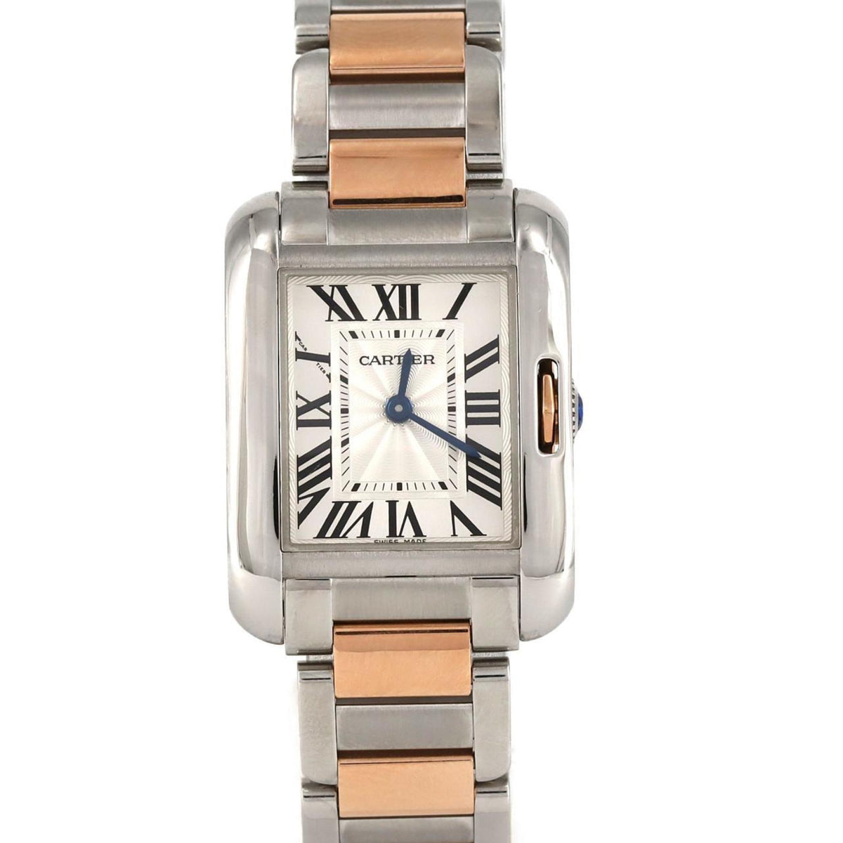 Montre-bracelet à quartz Cartier Tank Anglaise SM PG Combi W5310019 SSxPG d'occasion 