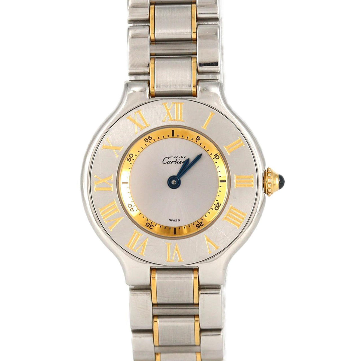 Pre-Owned Cartier Must 21SM Two-tone W10073R6 SSxYG Quartz Watch