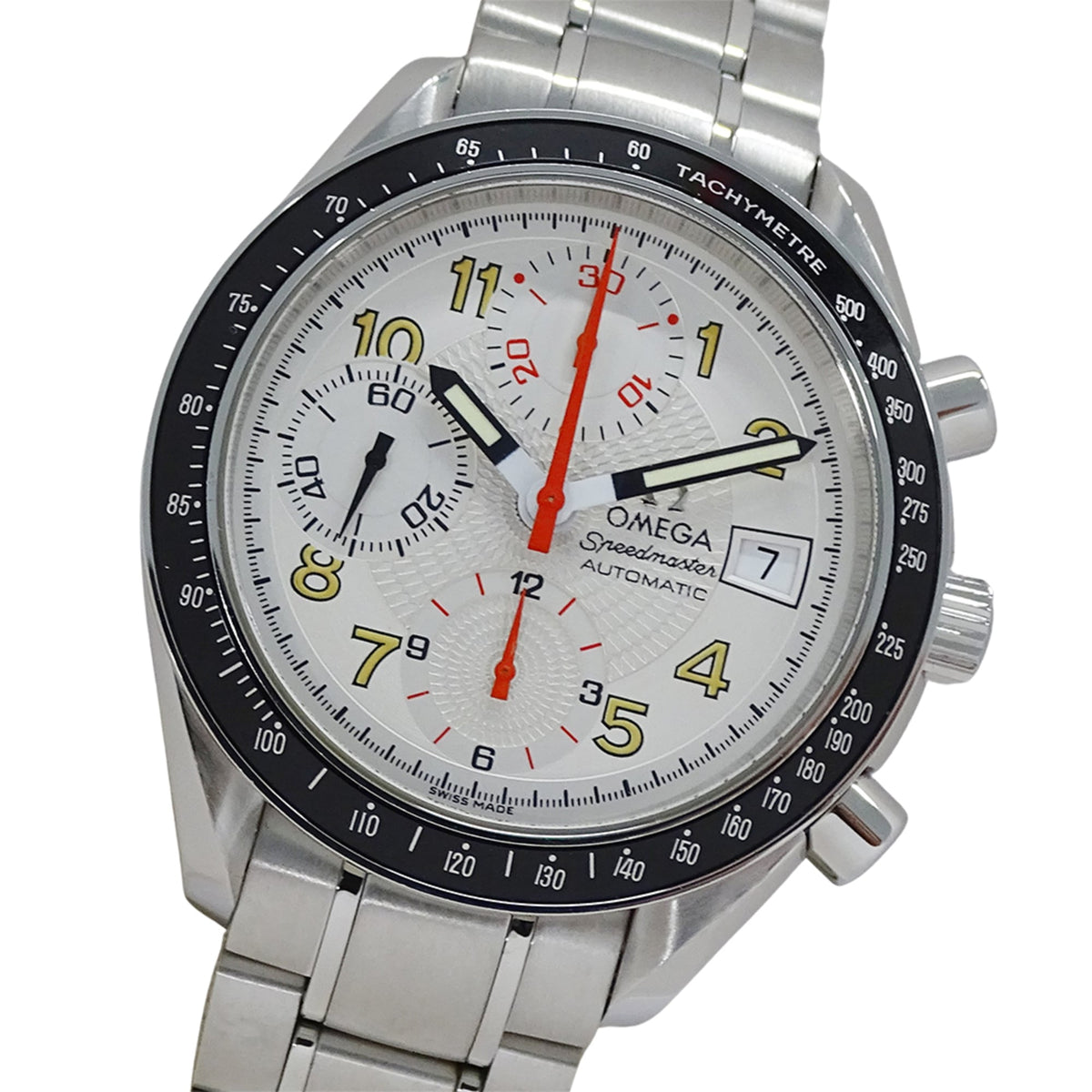 Pre-Owned Omega Speedmaster Mark 40 3513.33 Men's Watch, Brand Name, Chronograph, Automatic Winding, Stainless Steel (SS), Silver