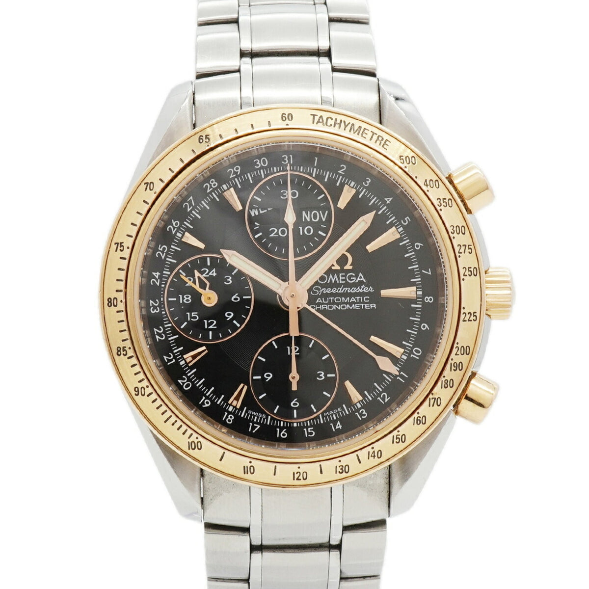 Pre-Owned Omega Speedmaster Day-Date 323.21.40.44.01.001 Black Dial Men's Watch