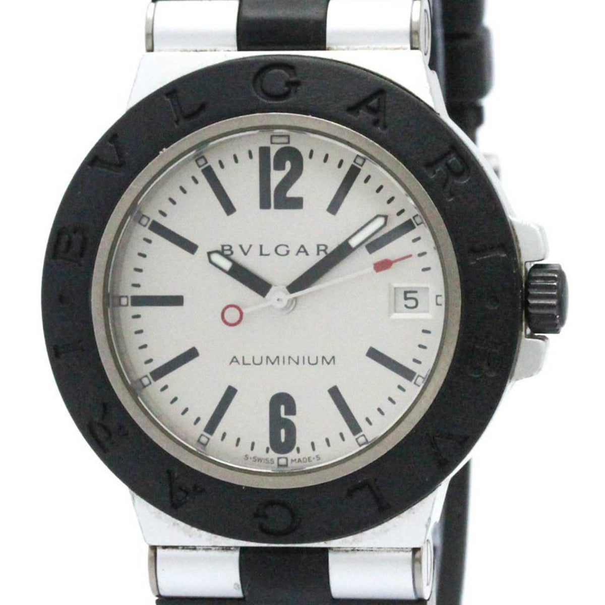 Pre-Owned BVLGARI Alminium Rubber Automatic Mens Watch AL38TA BF574252