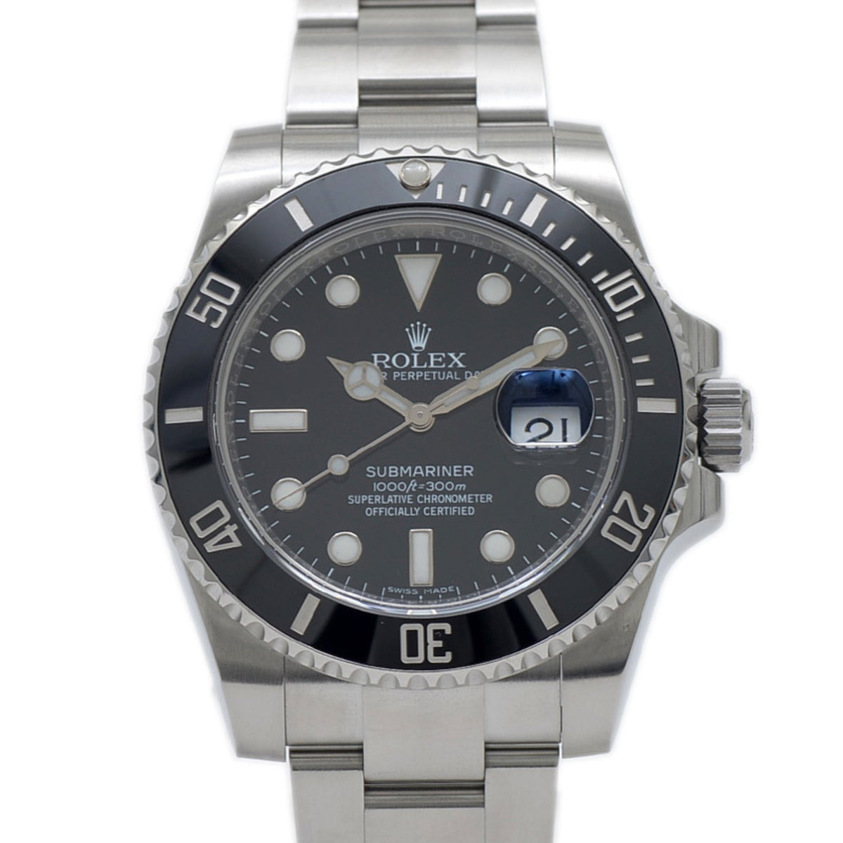 Pre-Owned Rolex Submariner Date 116610LN Black Dial Random Serial Number Men's Watch BP