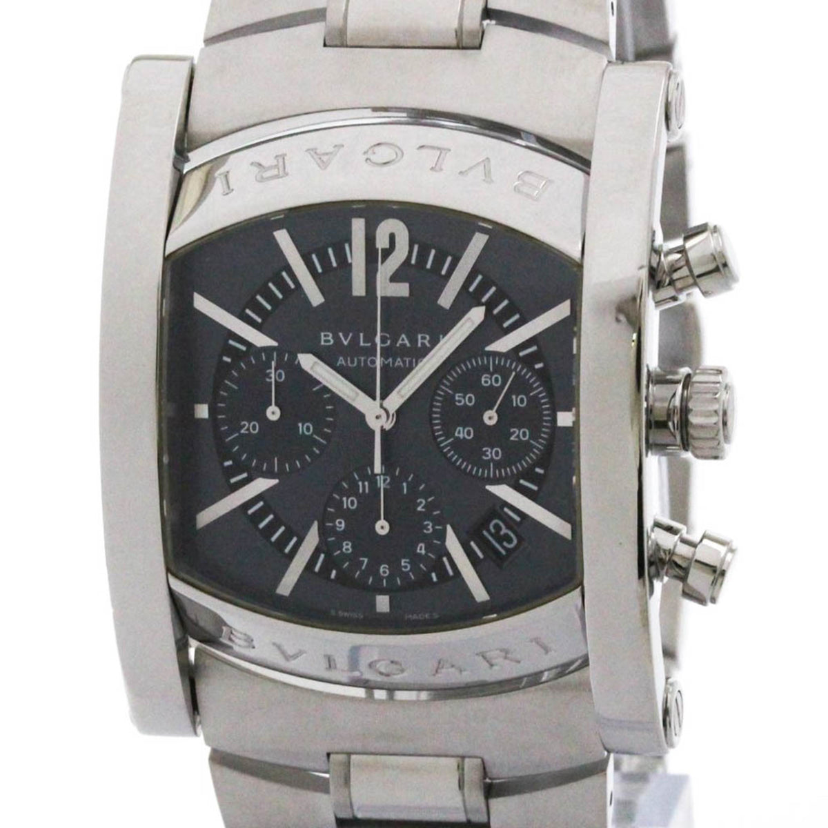 Pre-Owned BVLGARI Assioma Chronoragph Steel Automatic Mens Watch AA48SCH Polished