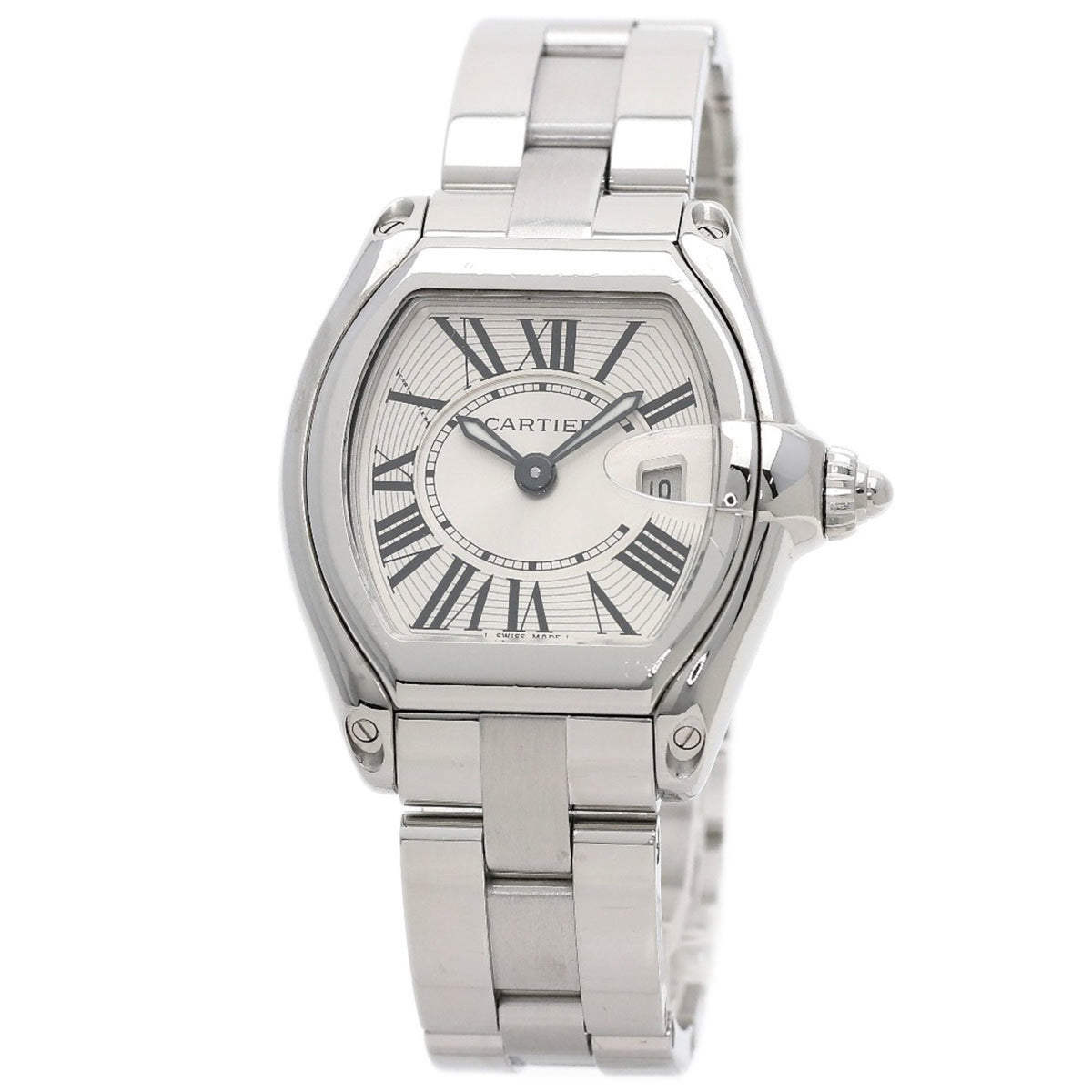 Montre Cartier Roadster SM d'occasion pour femme, modèle W62016V3, en acier inoxydable SS 