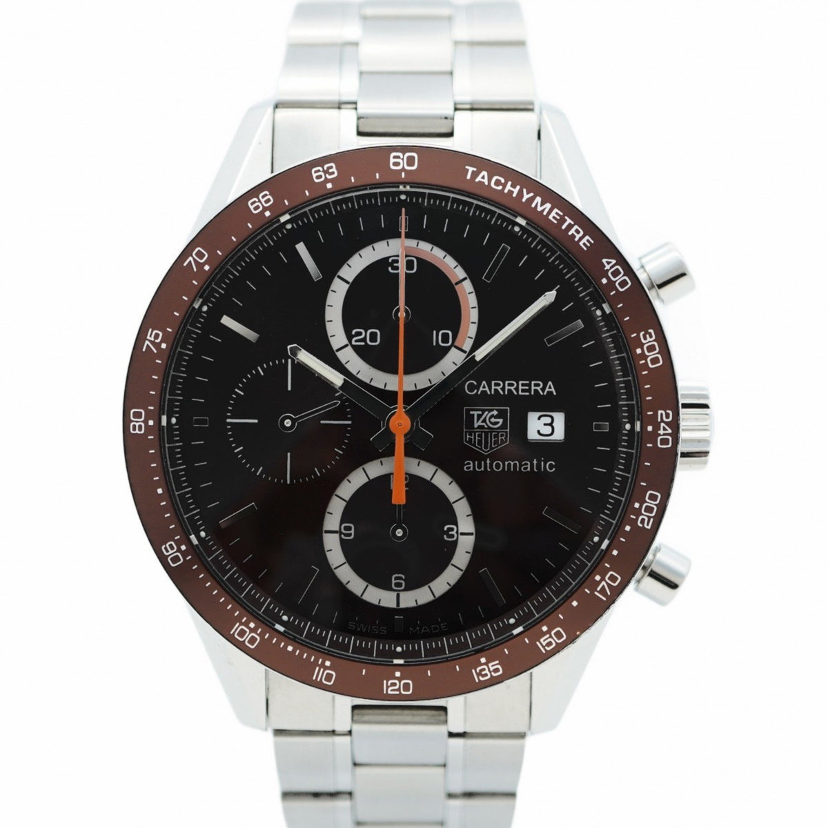 Pre-Owned TAG Heuer Carrera CV2013-3 Brown Dial Men's Watch