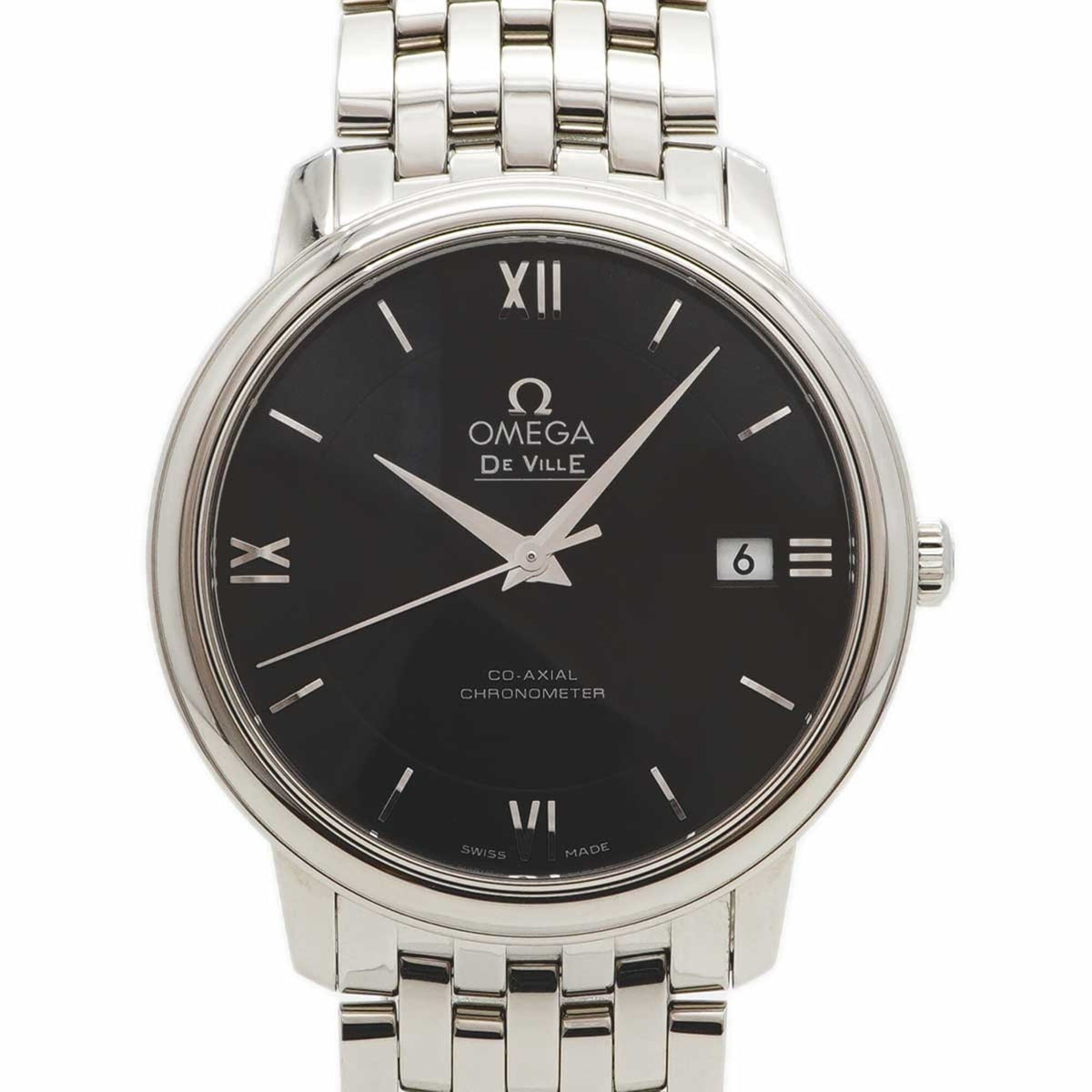 Pre-Owned Omega De Ville 424.10.37.20.01.001 Black Dial Men's Watch